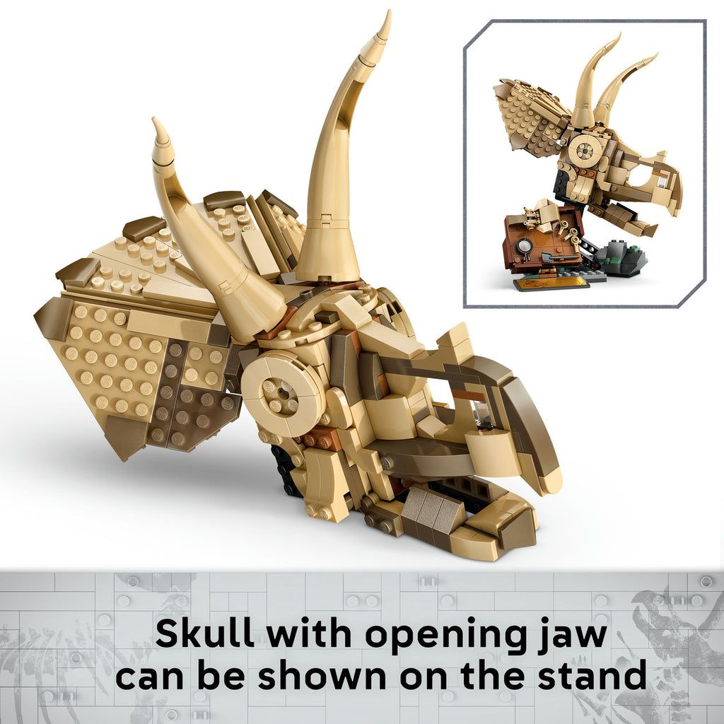 LEGO Jurassic World Fossiles de Dinosaures : Crâne de Tricératops 76969 Set de Jouets de Construction (468 Pièces)