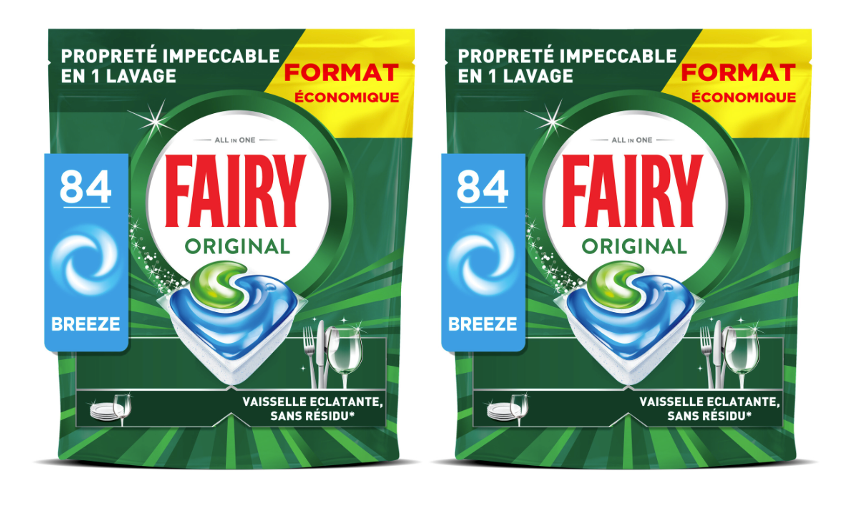 Fairy Capsules Lave-vaisselle Original, 168 capsules (2 x 84)