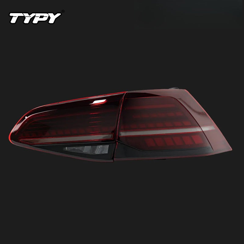 TYPY Feu arrière de voiture pour VW Golf 7 (MK7/Golf 7.5) TSI TDI 2013-2019, projecteur LED, DRL (Daytime Running Light), accessoires auto, ne convient pas au GTI