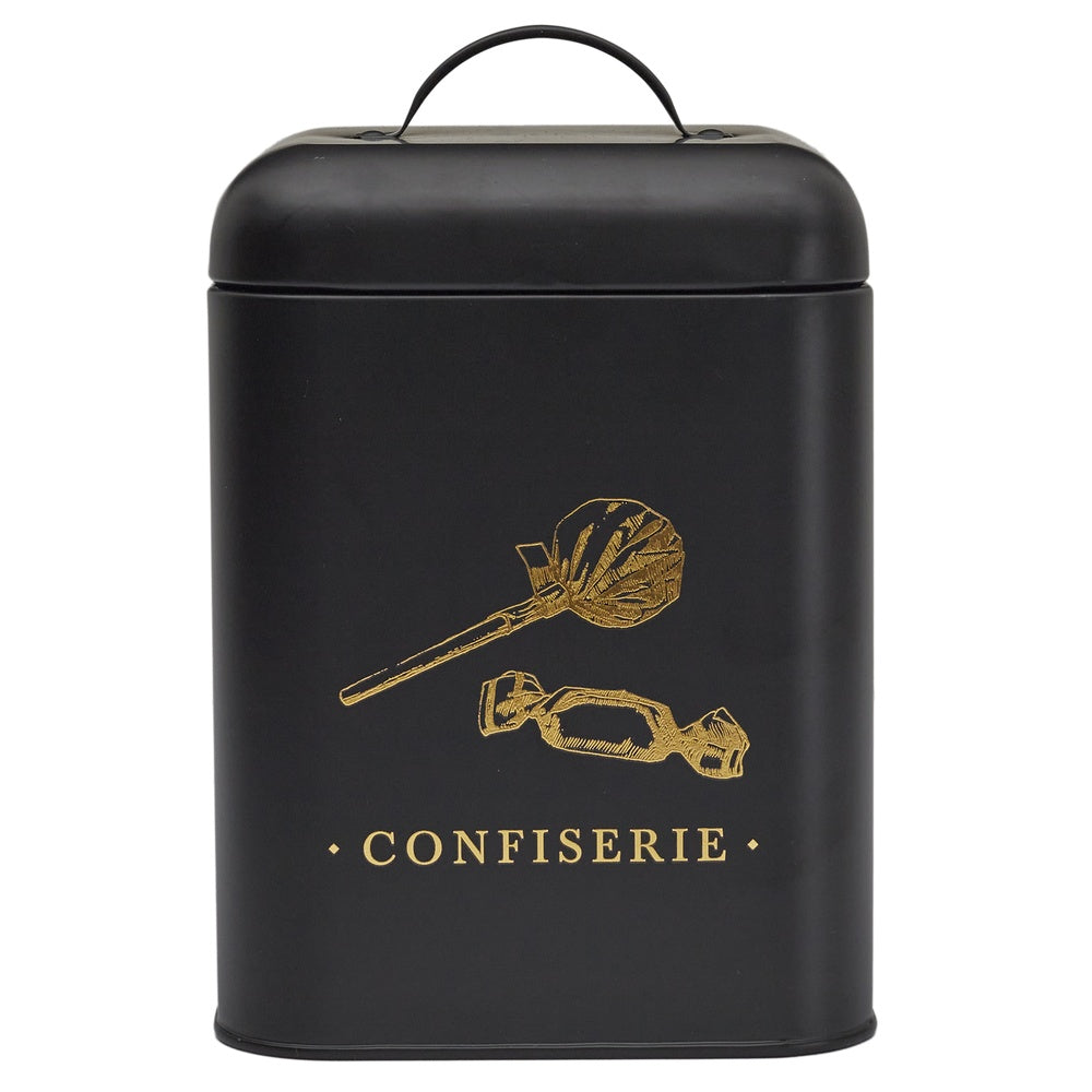 COOK CONCEPT Boîte à confiserie en métal noir et doré