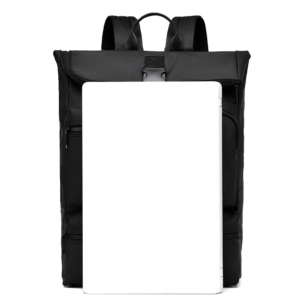 Sac à dos ordinateur portable professionnel 15,6 pouces à rabat hydrofuge Multi poches externes Poches arrière antivol Sac à dos décontracté Pour bureau et voyage quotidien