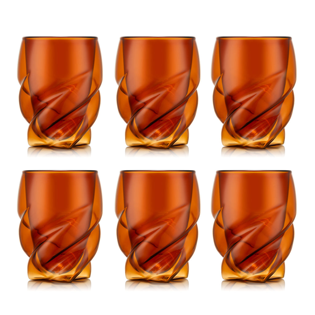 BODUM PAVINA PARIS Set de 6 verres à double paroi 270 ml - Rouge transparent