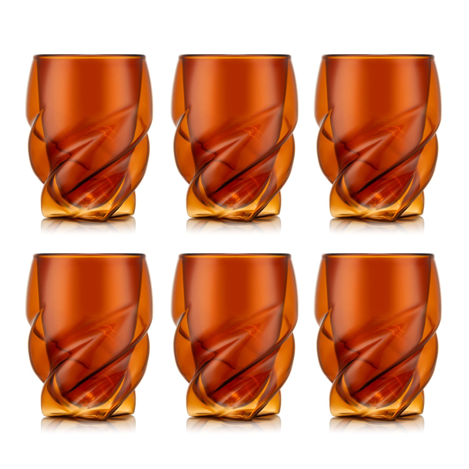 BODUM PAVINA PARIS Set de 6 verres à double paroi 270 ml - Rouge transparent