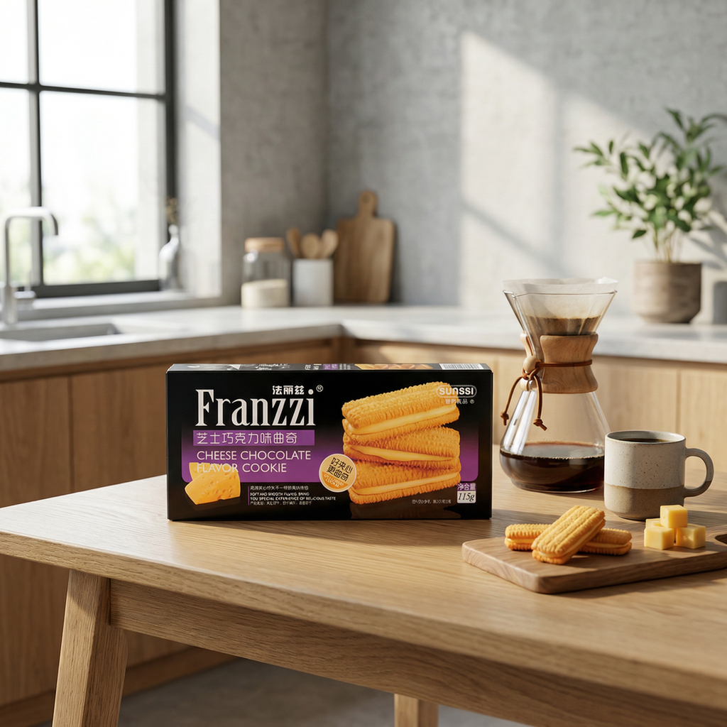 Franzzi Biscuits saveur fromage et chocolat 115 g