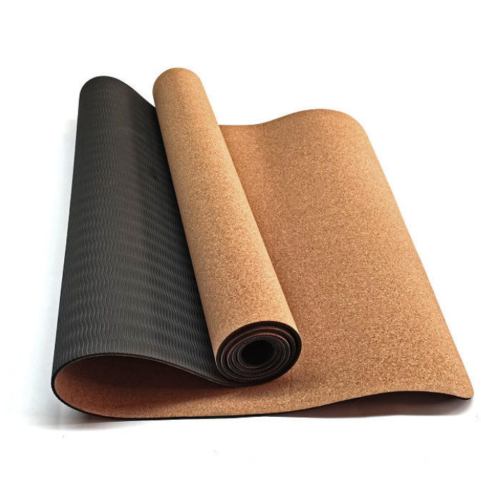 Capelli Sport Tapis de yoga en liège 5 mm 61 x 183 cm En liège épais et TPE Antidérapant Pour femmes et hommes Résistant à la transpiration Écologique Pour yoga chaud et entraînements