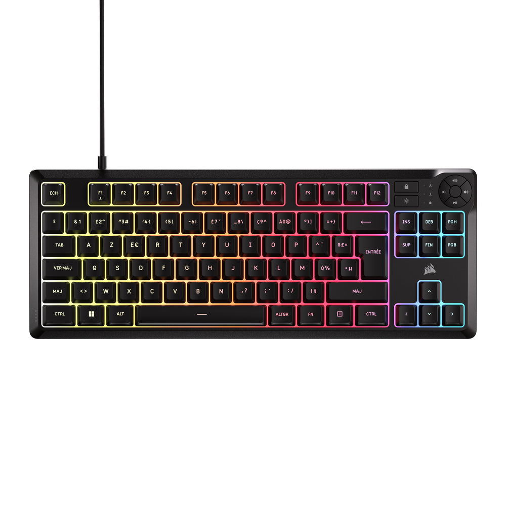 Corsair K55 CORE Clavier Gaming Membrane Filaire RGB TKL - AZERTY - Noir