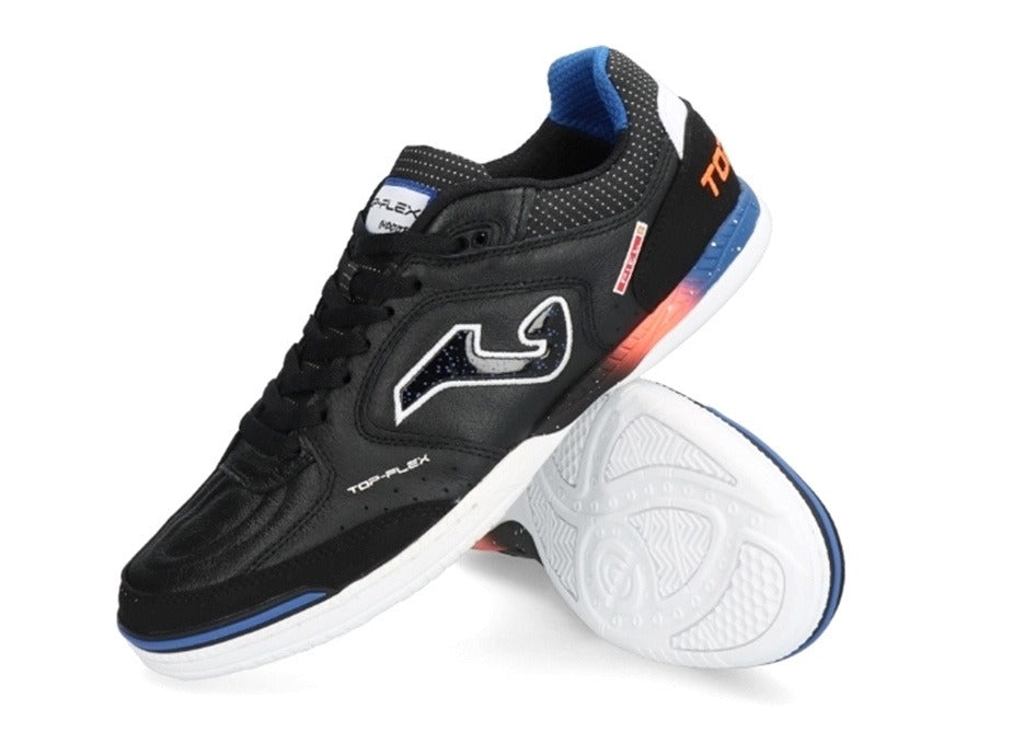 JOMA Chaussures de futsal Top Flex intérieures Noir/Bleu 41