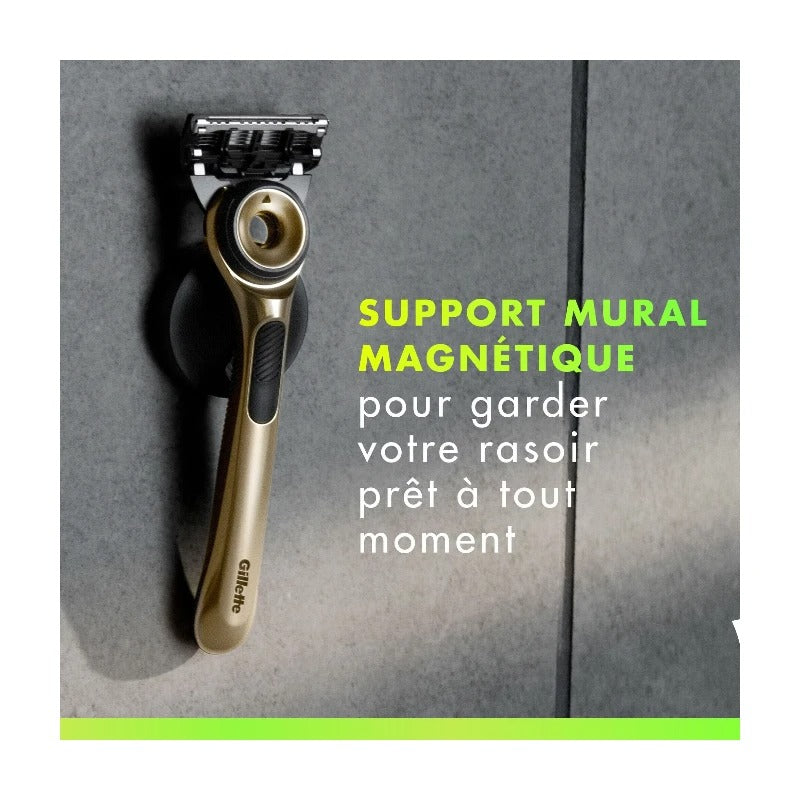 GILLETTE Labs Gold Rasoir rechargeable + 1 lame + support mural