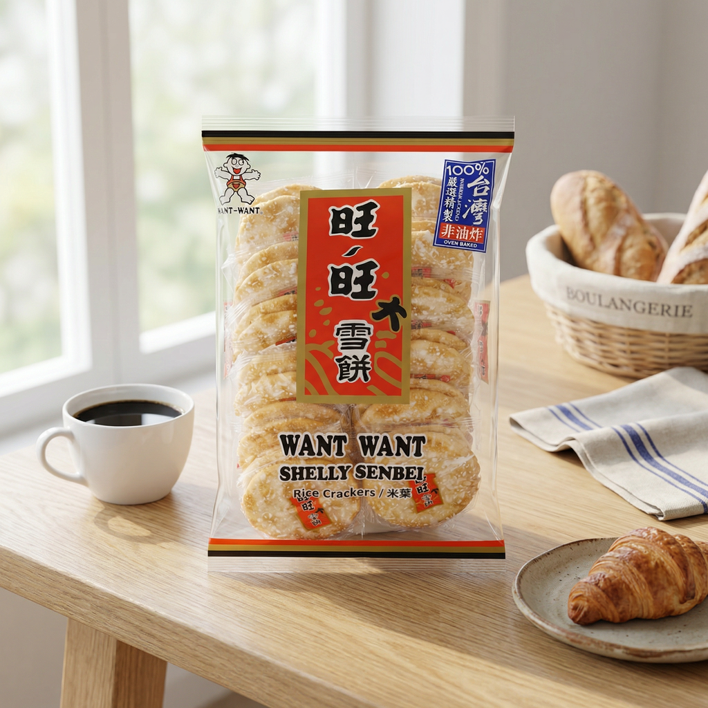 WANT WANT Biscuits à la Neige Saveur Originale 150 g (12 Sachets)