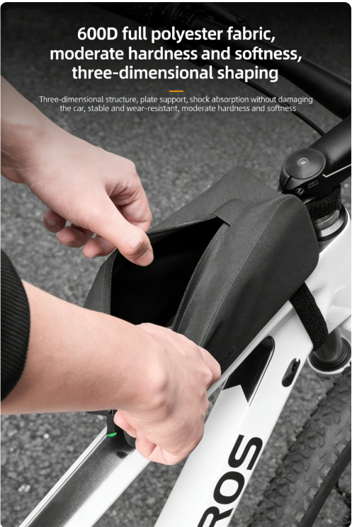 Sac de rangement de cadre avant imperméable, sac de selle de vélo compact pour tubes supérieurs, pour vélos de route, VTT et vélos de gravel