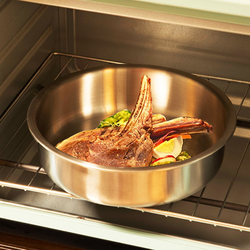Maxcook Plat profond en acier inoxydable 304, non toxique et incassable - Ø 20 cm