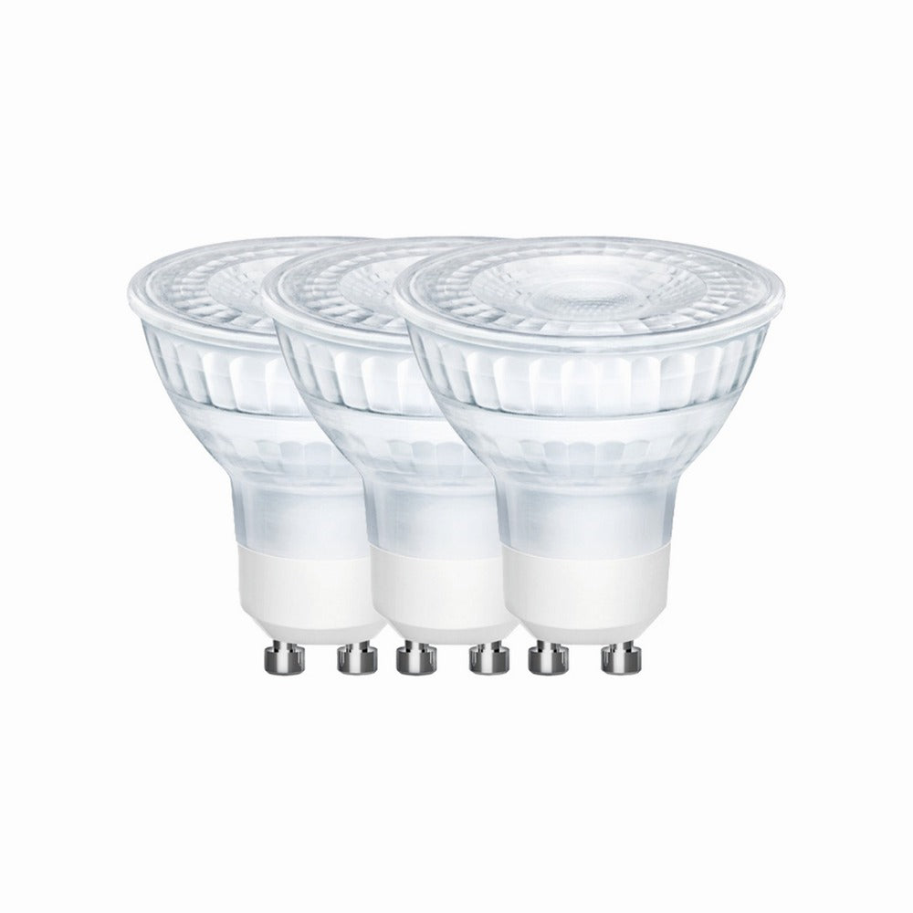 Ampoule GU10 Lot de 3 | PAR16, verre transparent - blanc chaud 2700K 450 l. - Energetic