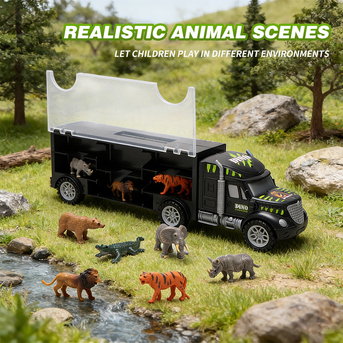 Mini-tracteur de transport d’animaux (avec fonctions de rangement et de scène)