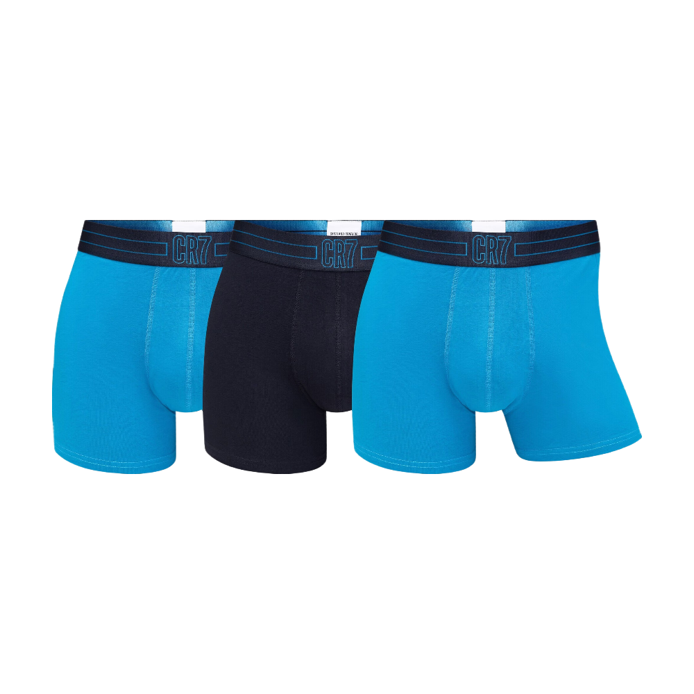 CR7 Lot de 3 boxers Bleu/Bleu/Noir