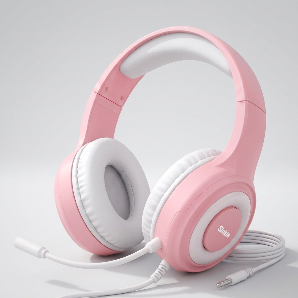 Siukie CH25 Casque Gaming - Micro à Réduction de Bruit, Haut-Parleur 50 mm, Filaire Circum-Auriculaire avec USB & Prise 3,5 mm, Rétroéclairage LED Bleu, Son Surround Stéréo pour PS5