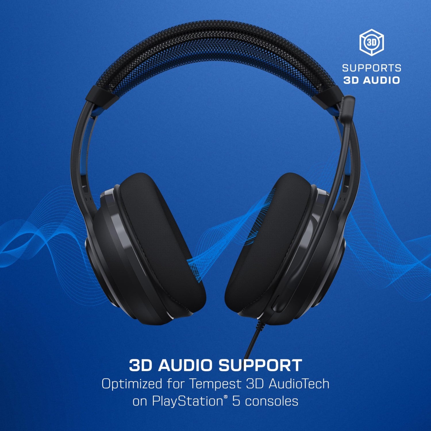 Turtle Beach Atlas 200 Playstation Casque Gaming Filaire (Prise Jack 3,5 mm) - Micro Flip-to-Mute - PS5 & PS4 - Noir