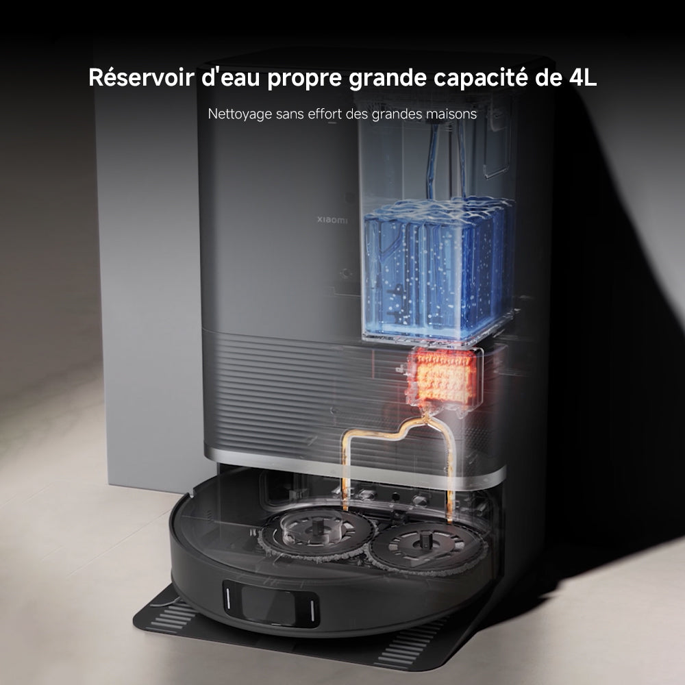 Xiaomi Aspirateur robot X20 Max, station d’entretien tout-en-un avec lavage à l’eau chaude et séchage, 8000 Pa d’aspiration, bras extensible, scanning laser LDS