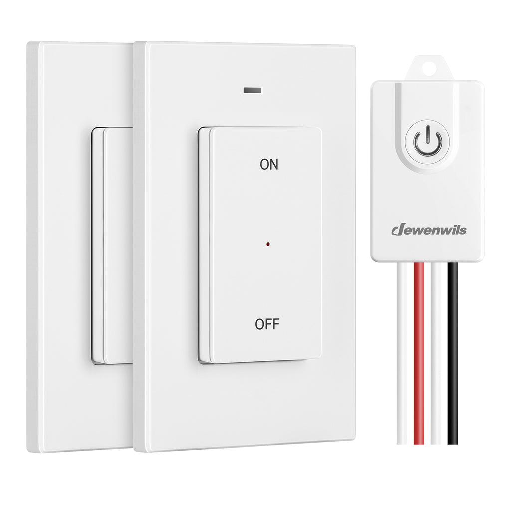 DEWENWILS Ensemble d'interrupteurs d'éclairage sans fil, Magnétique amovible, 230 V, Portée 30 m, Aucun câblage requis