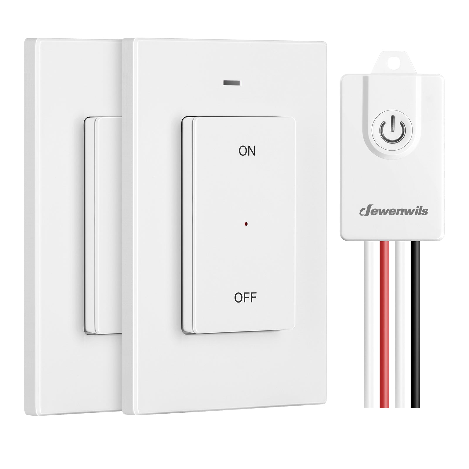 DEWENWILS Ensemble d'interrupteurs d'éclairage sans fil, Magnétique amovible, 230 V, Portée 30 m, Aucun câblage requis