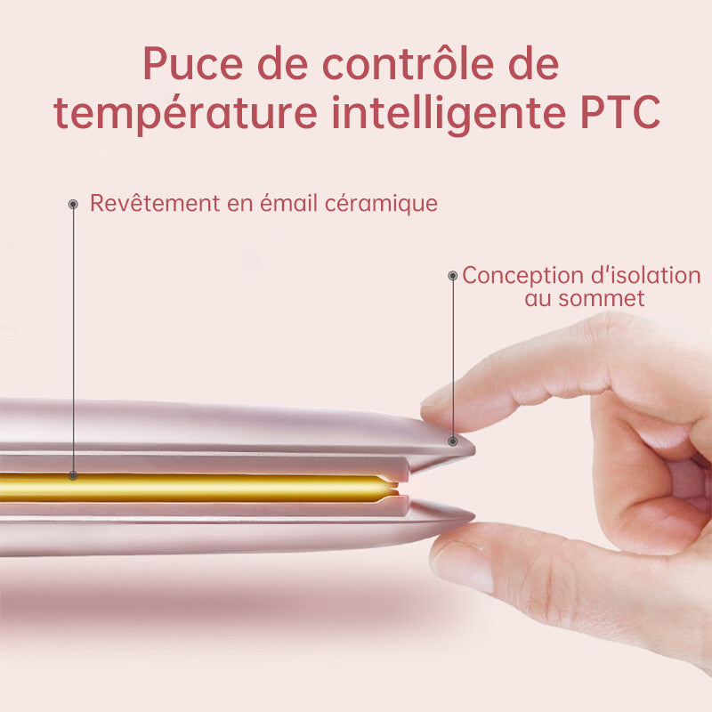 CONFU 529 Lisseur et boucleur ionique 2-en-1 avec chauffage PTC, 4 réglages de température et arrêt automatique