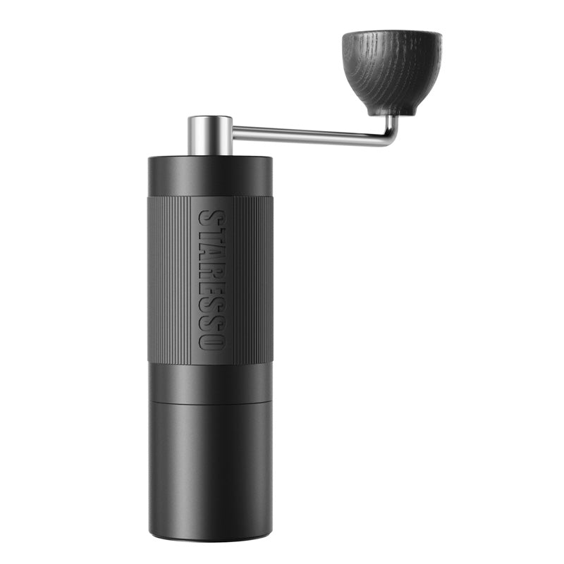 STARESSO Moulin à café manuel capacité 20 g avec meule conique en acier inoxydable usinée CNC - réglage interne ajustable, positionnement par double roulement, pour café à piston