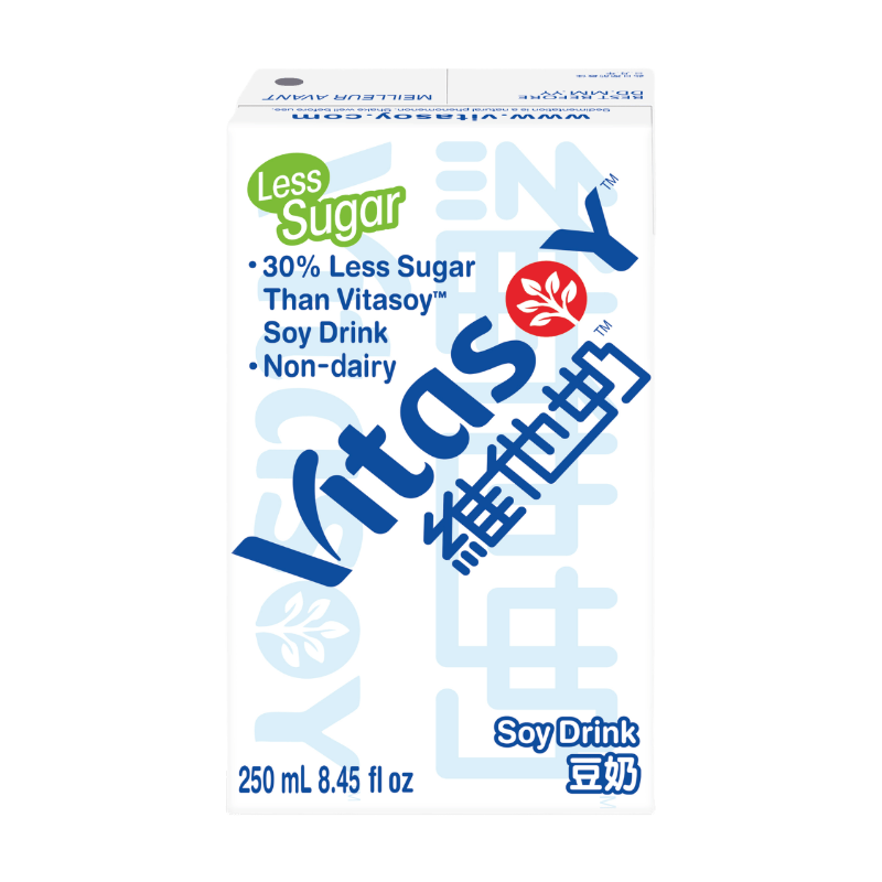 Vitasoy Lait de soja avec moins de sucre - 6 x 250 ml