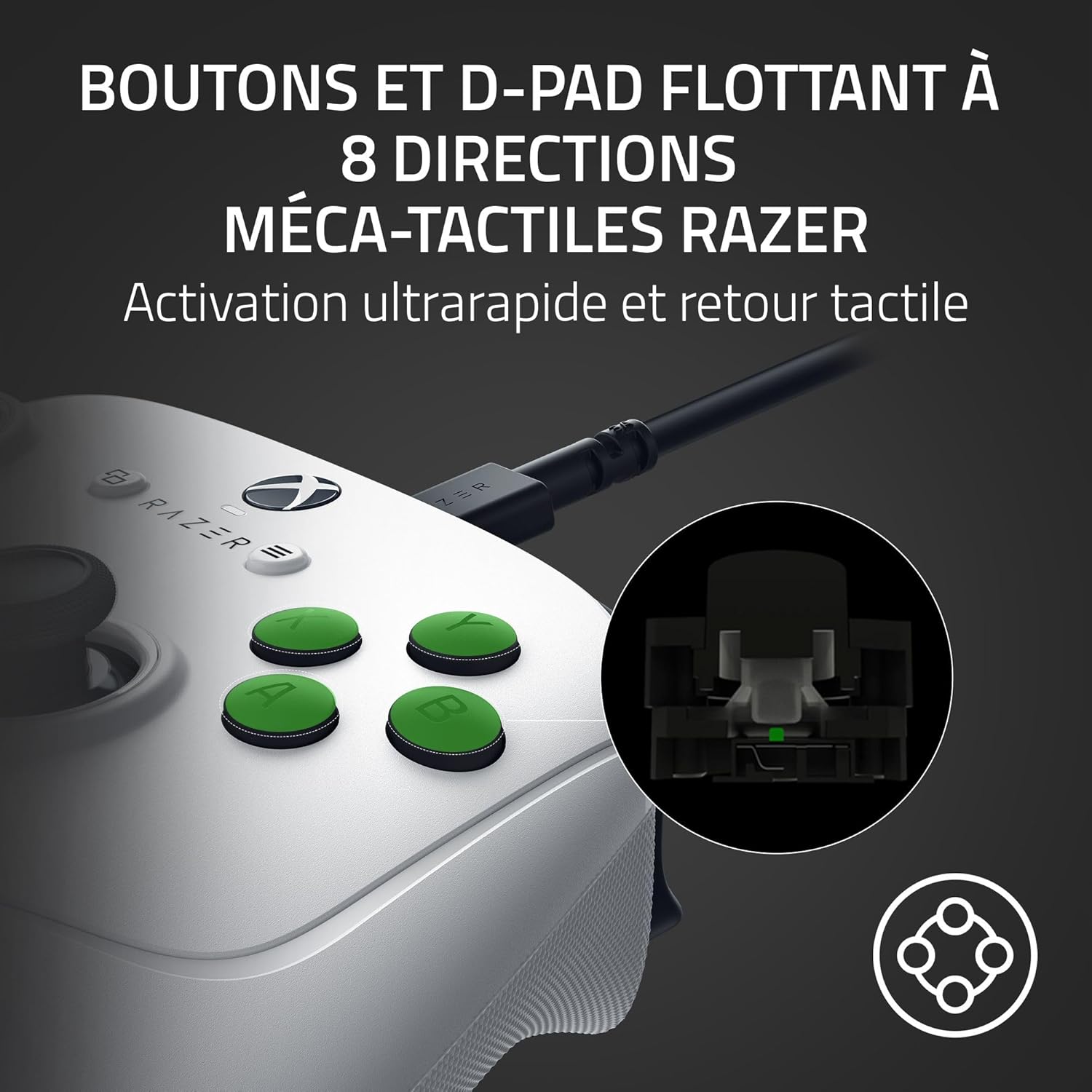 Razer Wolverine V3 Tournament Edition Manette eSport Filaire - Xbox & PC - Blanc