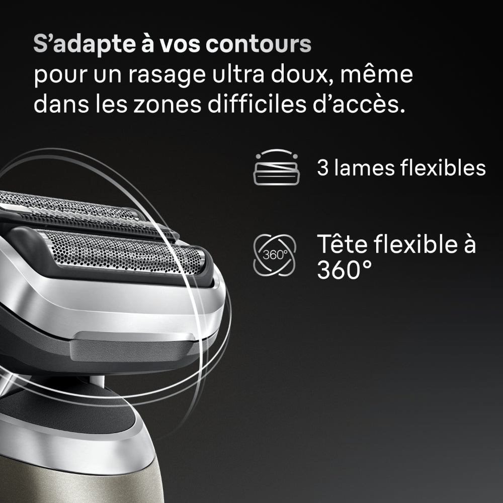 BRAUN Série 7 72-C1200s Rasoir à technologie AutoSense de précision sur peau sèche ou humide