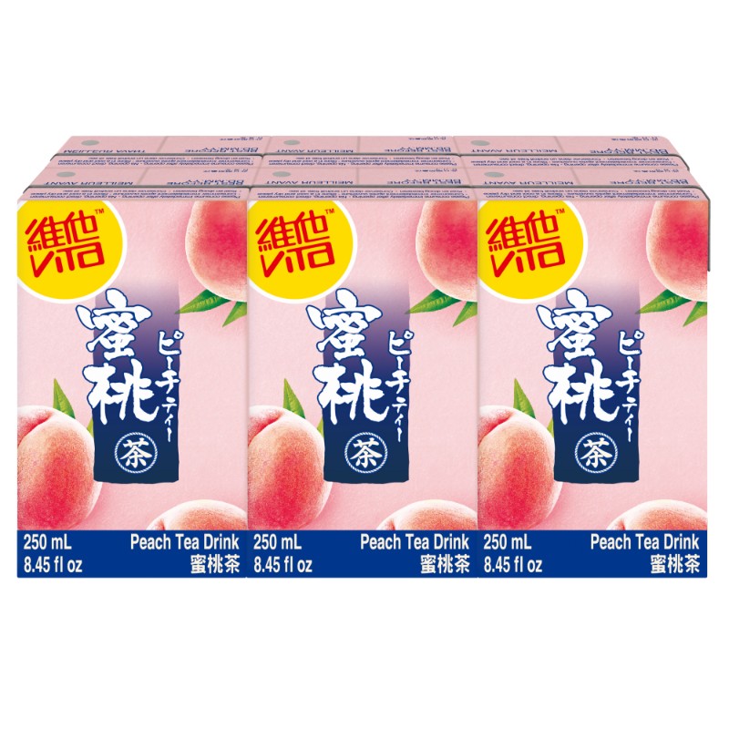 Vitasoy boisson au thé à la pêche 250 ml x 6