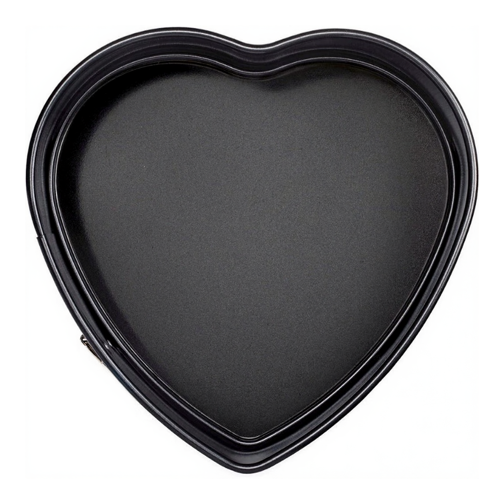 Le Creuset Moule à gâteau à charnière antiadhésif en forme de cœur, acier au carbone