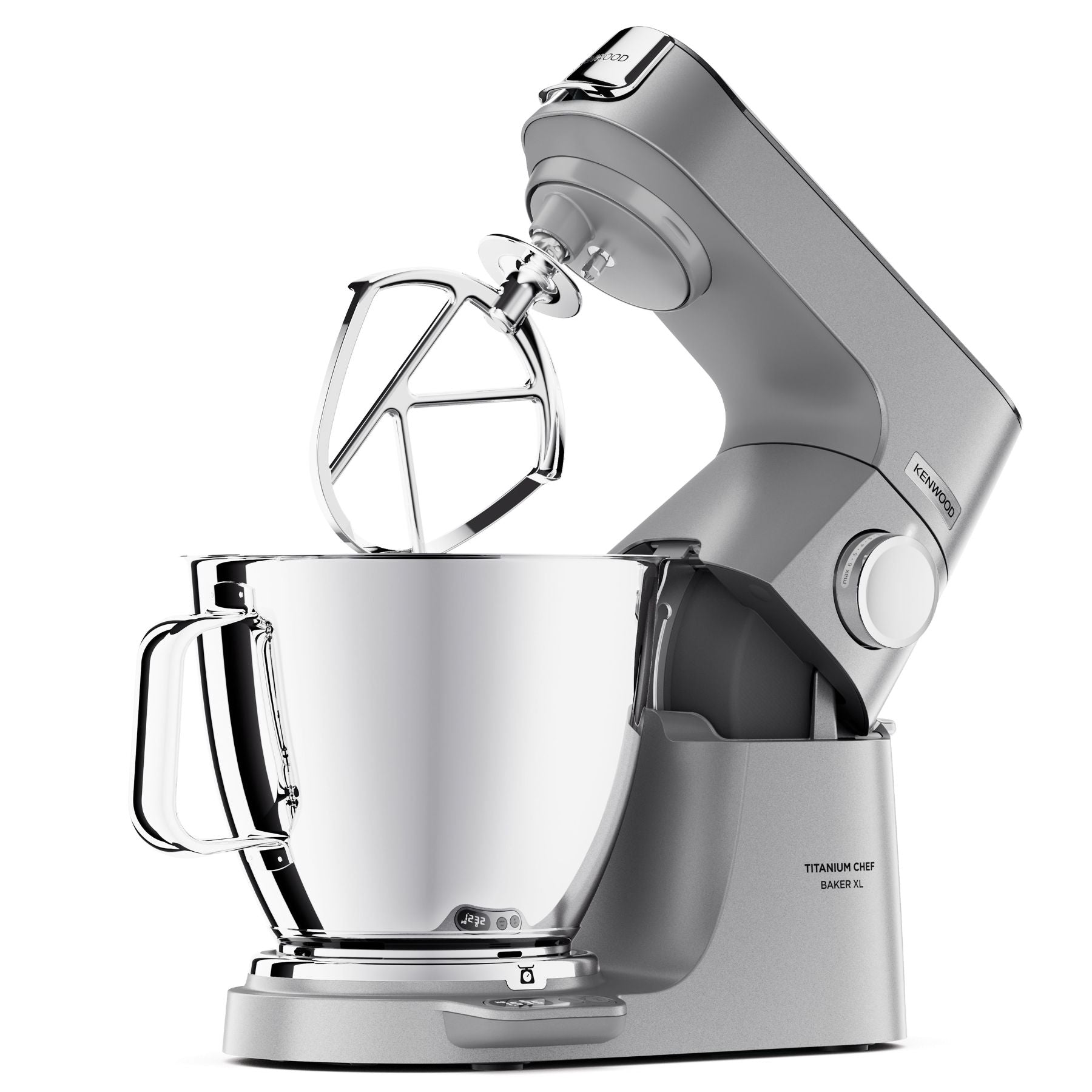 KENWOOD Titanium Chef Baker XL, Robot de Cuisine DuoBowl 1200W, KVL85.004SI, Argent