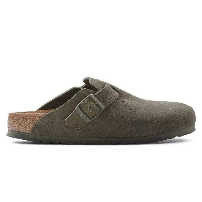 Birkenstock Sabots Boston en Cuir Daim, Thym