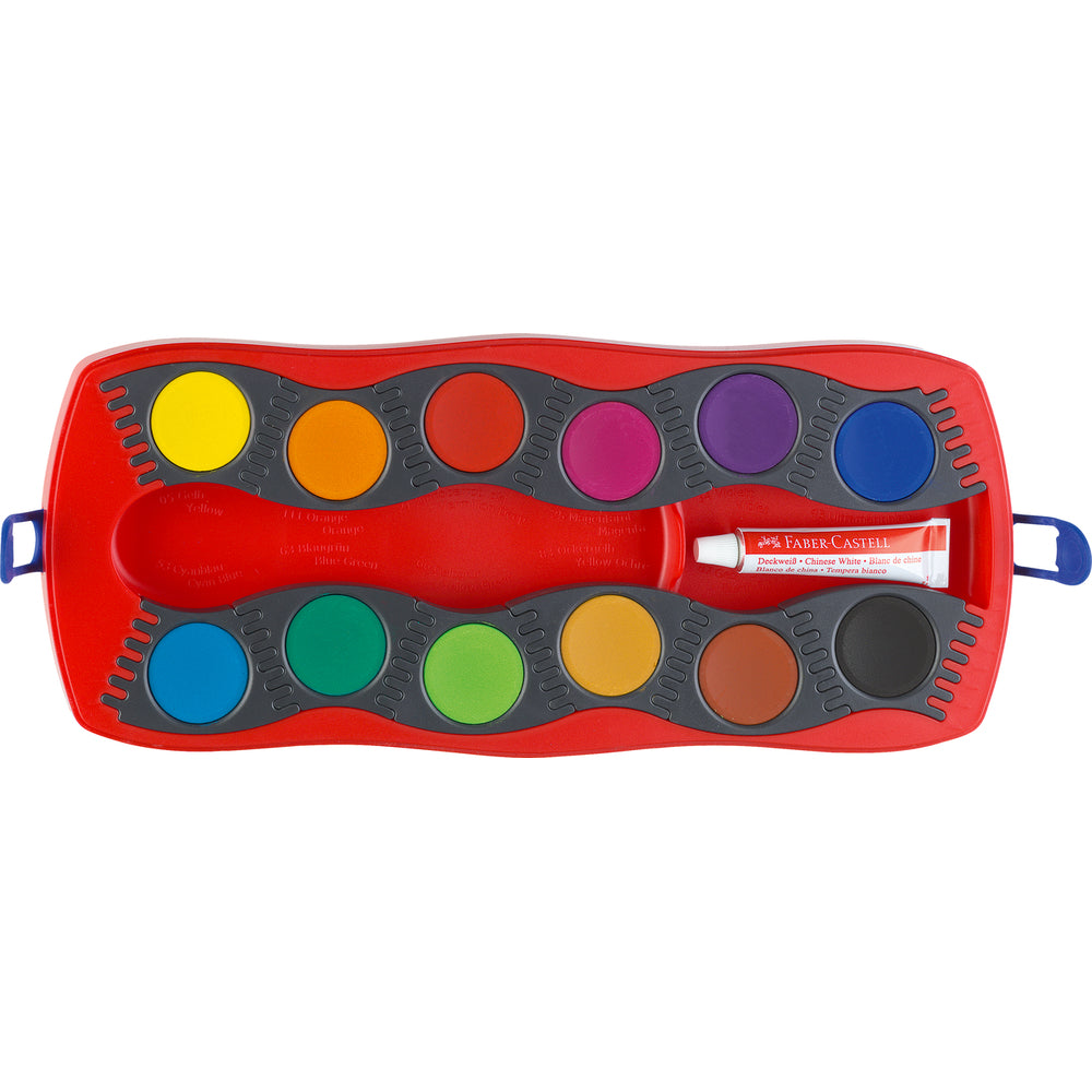 Faber-Castell Palette de peinture Connector 12 couleurs - Rouge