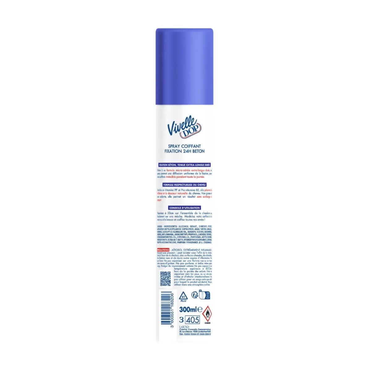 Vivelle Dop Spray Coiffant Fixation Béton Tenue 24H 300ml