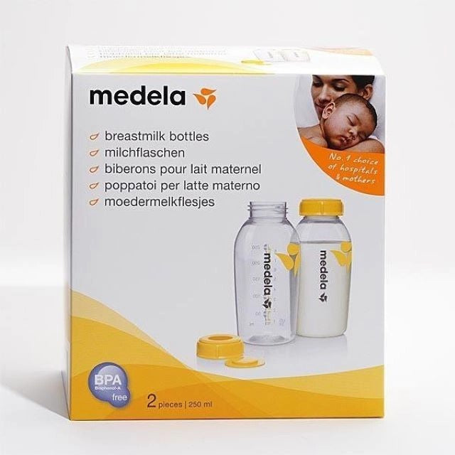 MEDELA - Biberons de recueil du lait maternel, 250 ml, lot de 2