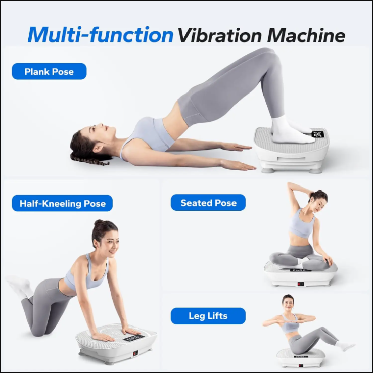 MERACH Plateforme vibrante, Entraînement corps entier, Silencieuse, Vitesse automatique/manuelle, Haut-parleur Bluetooth
