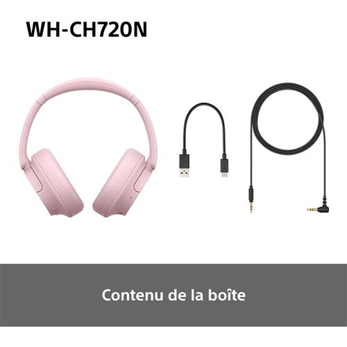 Sony WH-CH720N Casque circum-auriculaire sans fil Bluetooth rose