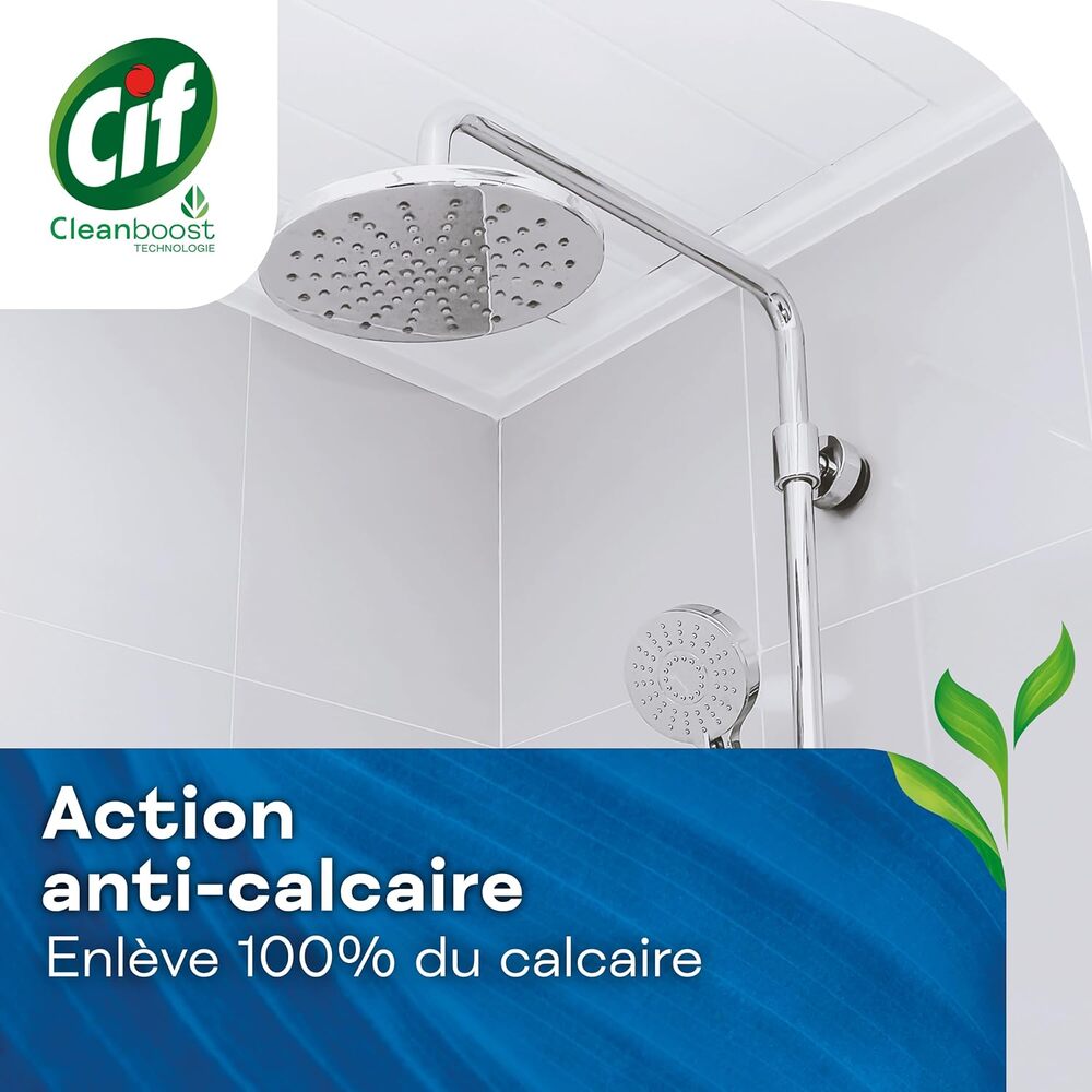 CIF Spray nettoyant salle de bain anticalcaire certifié Ecolabel Floral 750 ml