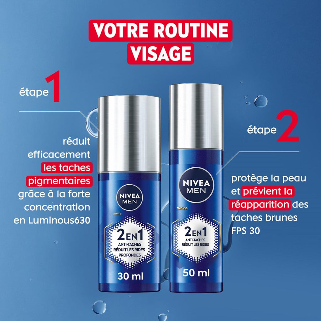 NIVEA MEN Anti‑Age Power Visage Sérum 2-en-1 Anti‑Âge & Anti‑Taches 30 ml
