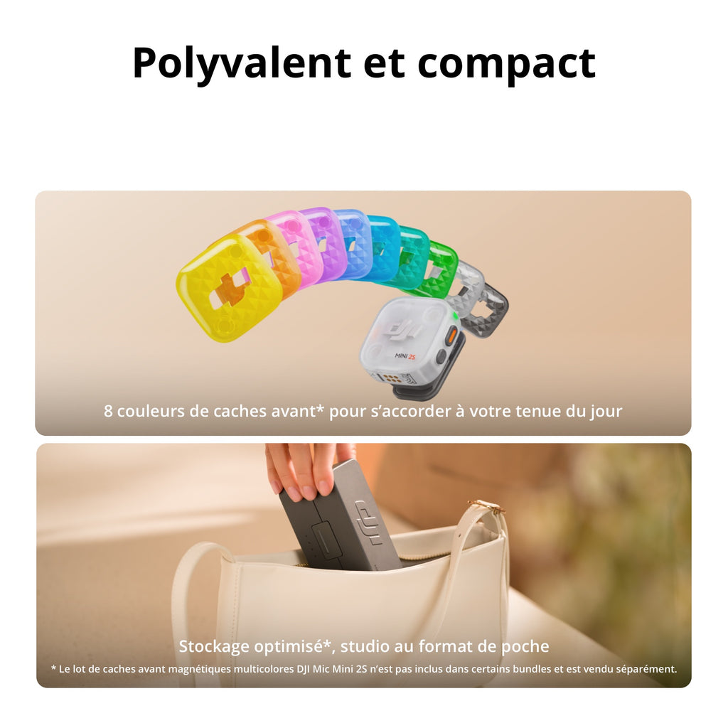 DJI Mic Mini 2S (2 TX + 1 RX + Boîtier de charge)