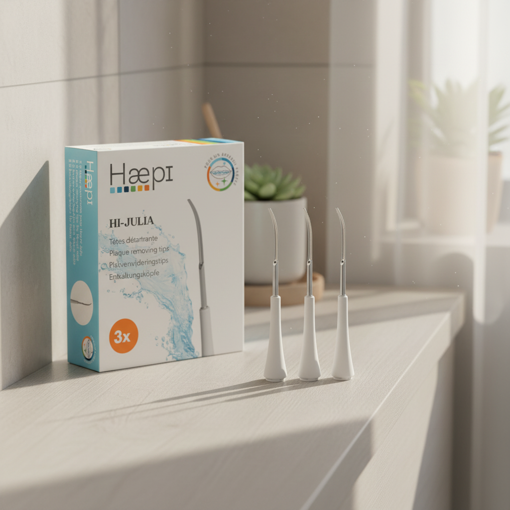 Haepi Lot de 3 têtes de détartrage pour brosse à dents électrique sonique, élimine le tartre et les taches, compatible avec Julia