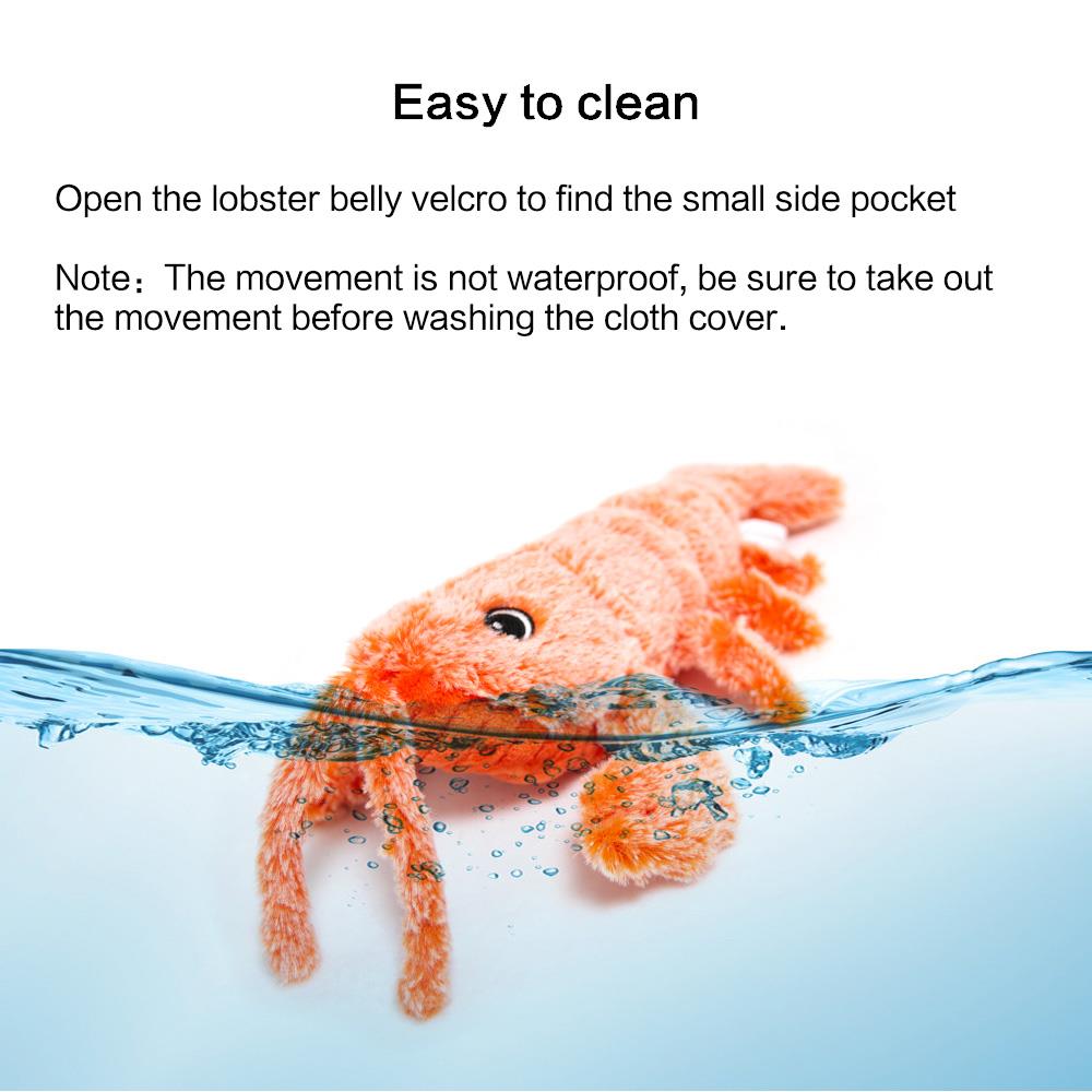 Petgravity Jouet interactif homard culbuto pour chat, Recharge USB-C, Peluche, Bébé animal de compagnie