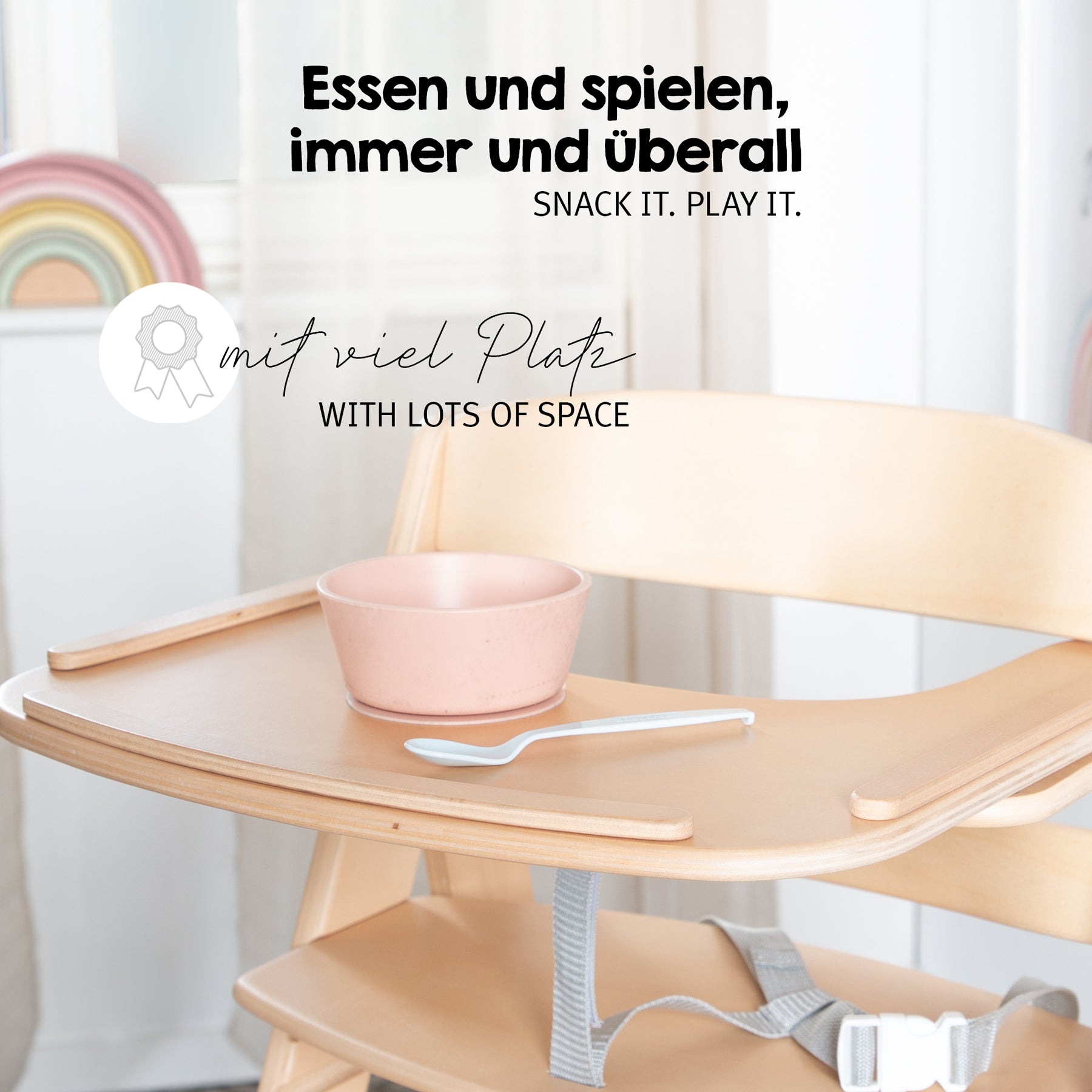 roba Plateau de repas en bois pour chaise haute Sit Up Flex