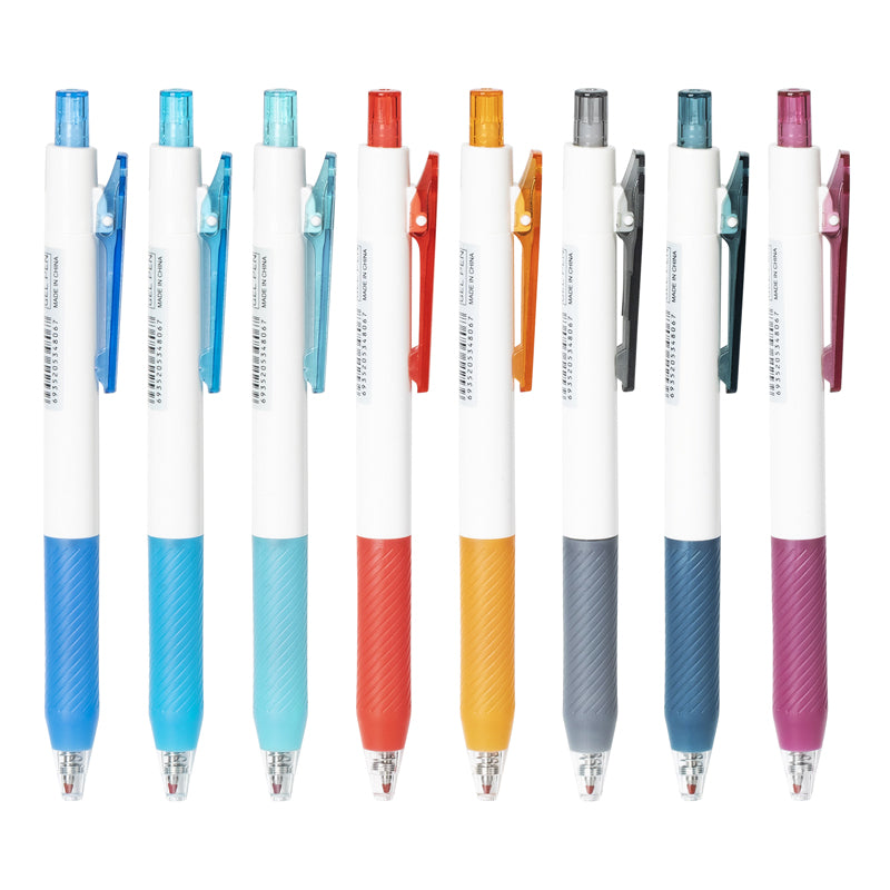 Deli Stylos gel 0,5 mm, Fournitures de bureau et scolaires, Ensemble 8 couleurs, Lot de 8
