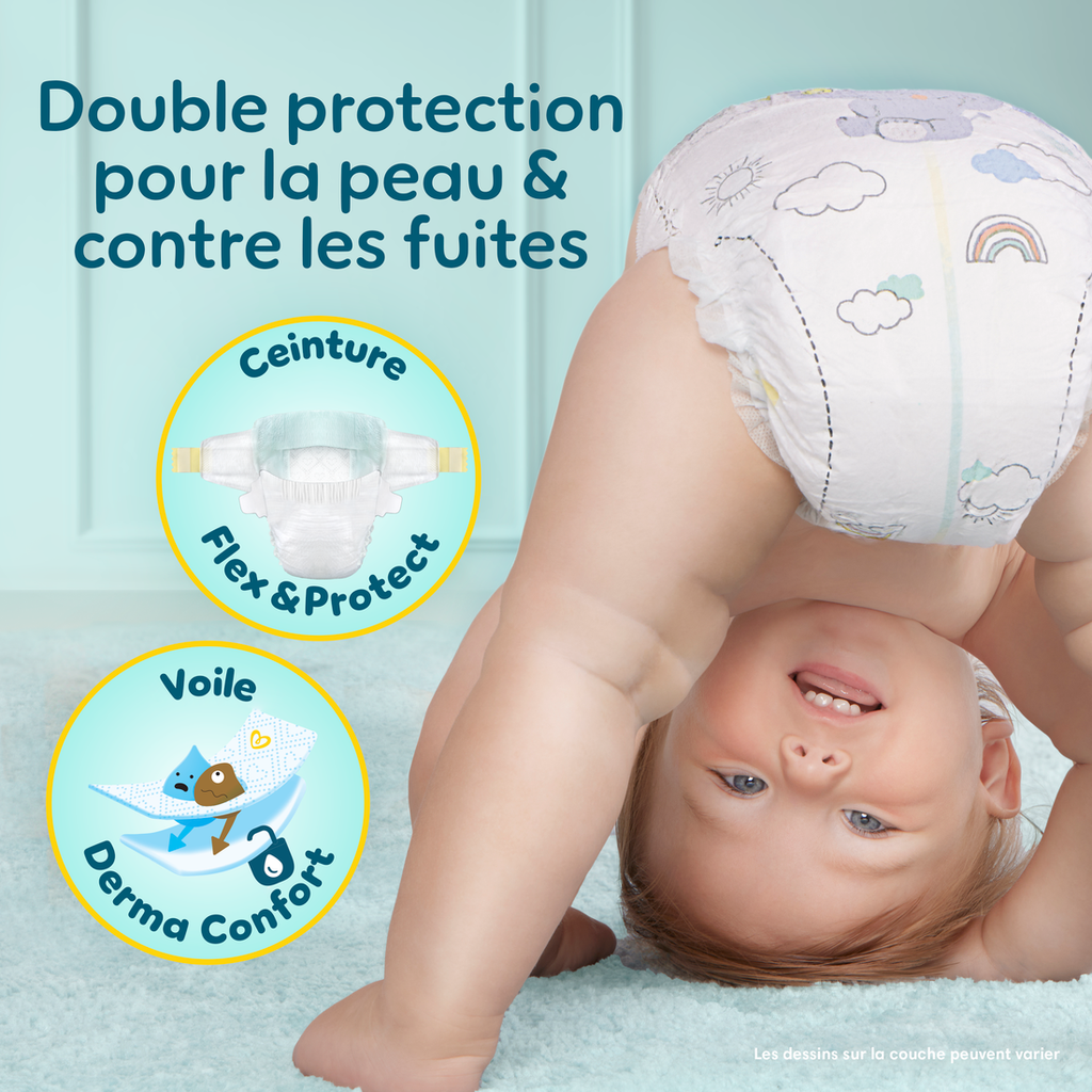 Pampers Premium Protection, Taille 4, 25 Couches, 9-14kg, Notre N°1 Pour La Protection De La Peau Et Contre Les Fuites