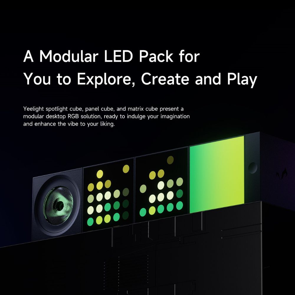 Yeelight Cube Lampe connectée - Spot lumineux cubique pour jeu - Pack d’extension