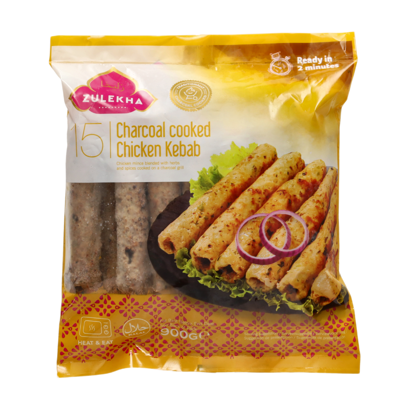 Zulekha Kebab de poulet classique au charbon de bois 900 g