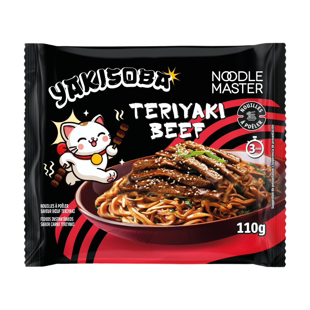 NOODLE MASTER Yakisoba saveur boeuf teriyaki 110g
