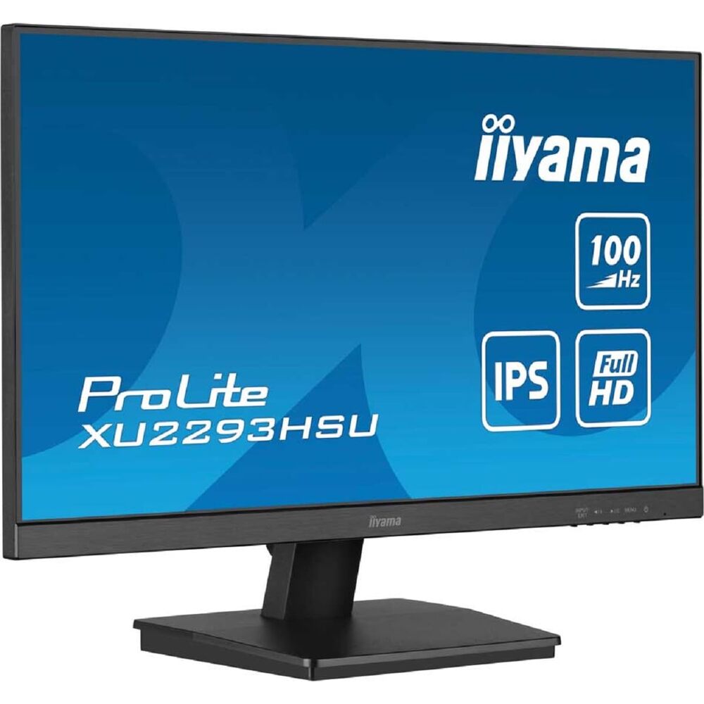 iiyama ProLite XU2293HSU-B7 - Moniteur FHD 21,5" (1920 x 1080, Dalle IPS, LED, HDMI, DisplayPort, Hub USB, Bordure ultra-fine, Noir)
