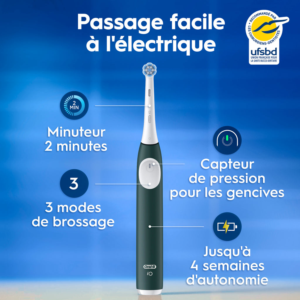 Oral-B iO2 Brosse à dents électrique Verte 1 brossette